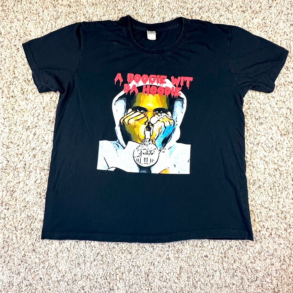 A Boogie Wit Da Hoodie Shirt Graphic Size Large Black Rap T